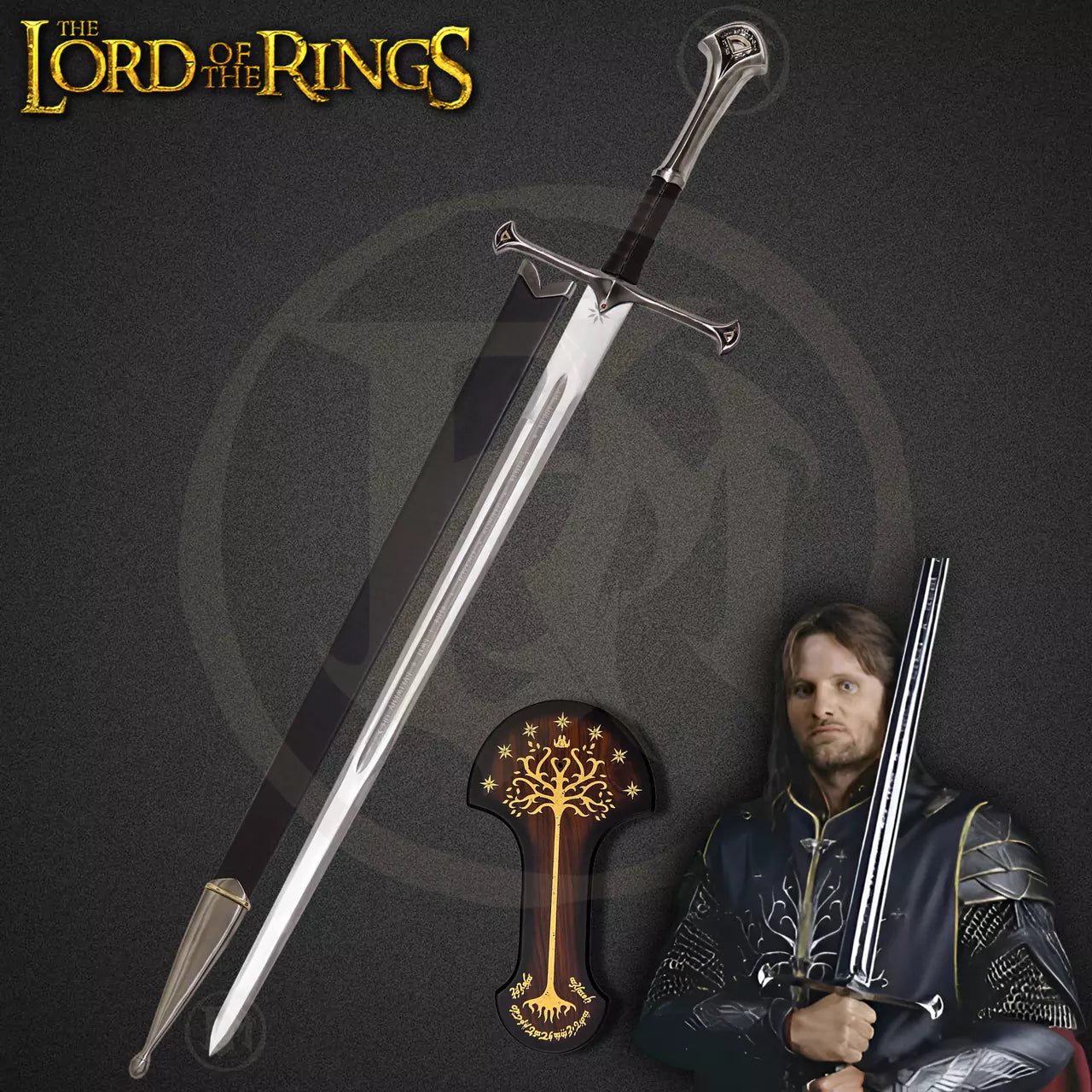 Aragon anduril sword with scabbard 4